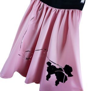 Spirit Pink Skirt with Black Poodle Design